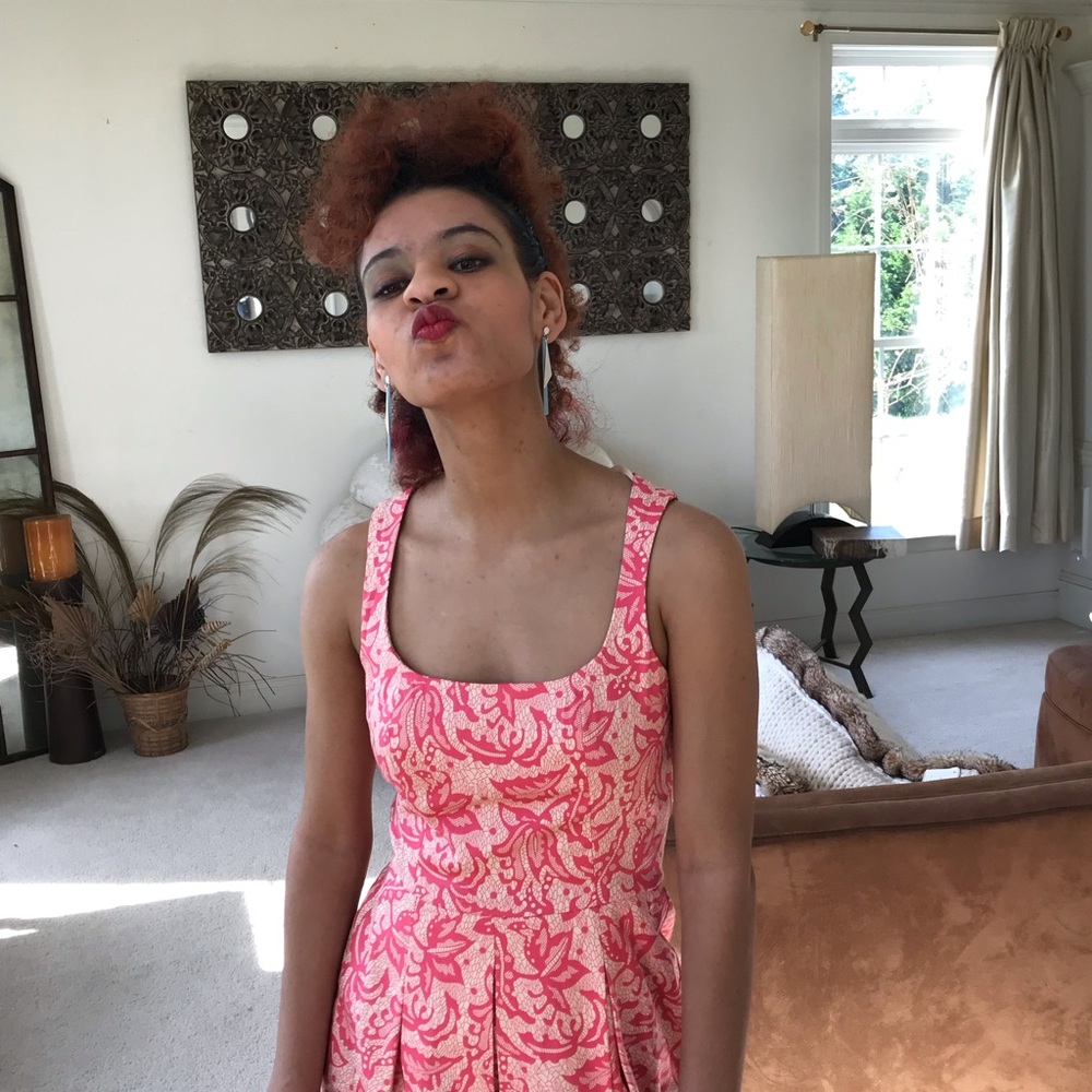 Jane Norman Pink &  white Flower dress size 6